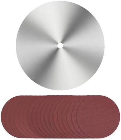 10" Table Saw Calibration Plate & Sanding Disc Set - Includes 18Pcs PSA Sandpaper (60-240 Grit), 5/8" Arbor, 1/8" Thick #42 Alloy Steel Balance Blade for Precision Alignment