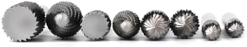 8PCS Carbide Burr Set 1/4" Shank, Double Cut Tungsten Carbide Rotary Tool Attachment Kit Rasp Accessories for Die Grinder Metal Wood Carving, Engraving, Polishing, Deburring
