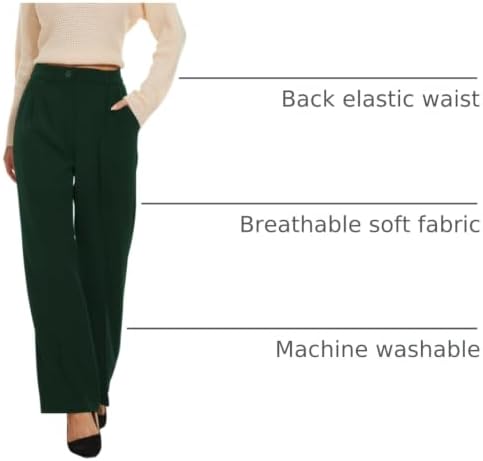 FUNYYZO Wide Leg Dress Pants for Women Work Slacks Business Casual Outfits