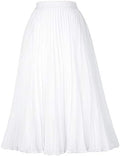 GRACE KARIN Pleated Midi Skirt for Women Chiffon A-Line Outfits