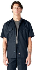 Dickies Men’s Short Sleeve Work Shirt – Durable Twill Button Down Shirts for Men, Lightweight Uniform for Daily Wear