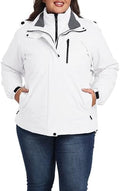 wantdo Women's 3 in 1 Ski Jacket Plus Size Winter Coats Snowboarding Jacket