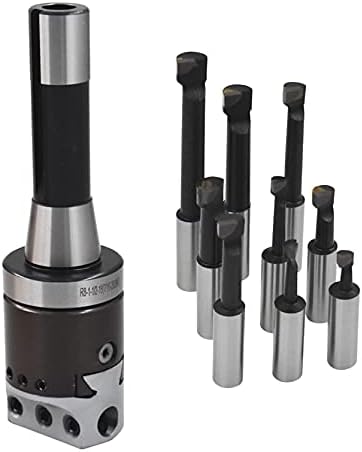 9-Pack Set 2 Boring Head R8 Shank 1/2 Carbide Boring Bar Set Replacement for Bridgeport Milling
