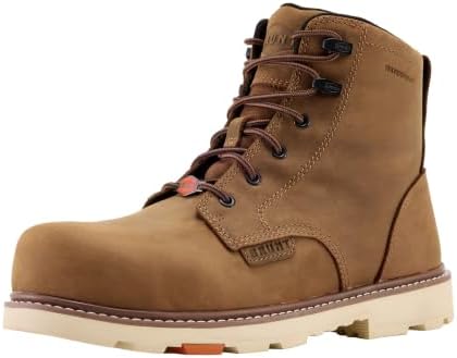 BRUNT Sullivan (Comp Toe) - 6" Waterproof Composite Toe Work Boot - EH Rated - Slip + Oil Resistant - Heat-Resistant Sole - 90-Degree Heel - Adjustable