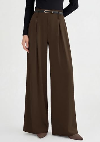 PRETTYGARDEN Womens Wide Leg Dress Pants Flowy Trousers
