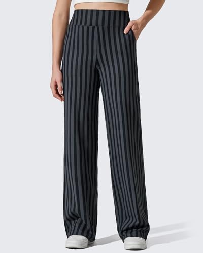 G4Free Yoga Pants for Women Wide Leg Pants with Pockets High Waisted