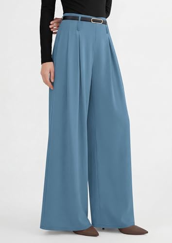 PRETTYGARDEN Womens Wide Leg Dress Pants Flowy Trousers