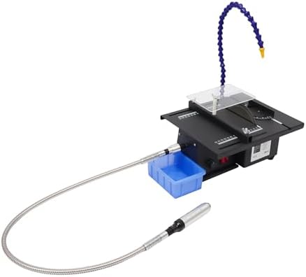 Jewelry 110V Table Saw Gem, Jewelry Rock Bench Polishing Grinding Machine Lathe, Polisher Gem Lathe Rock Saw Lapidary Polisher Buffer, Mini Table Saw DIY Grinder for Cutting, Grinding, Engraving