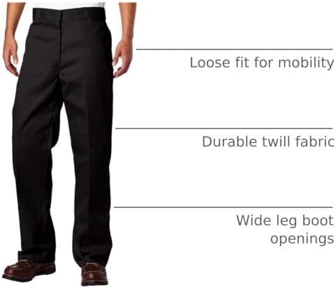 Dickies Mens Loose Fit Double Knee Work Pants