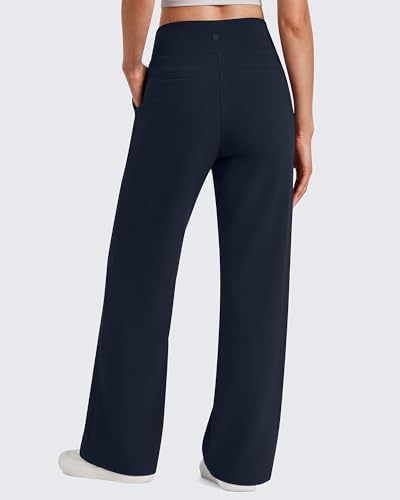 G4Free EverGoing Wide Leg Yoga Pants for Women Front Seam with Pockets