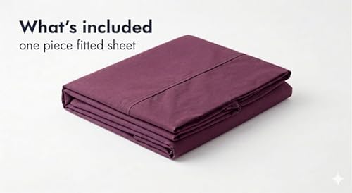 JS Sanders V Berth Boat Sheet 1 Pcs 600 TC Egyptian Cotton, Plum