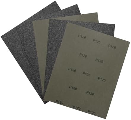 5Pcs Sand Paper 9x11Inch 120Grit Silicon Carbide Sandpaper Sheets