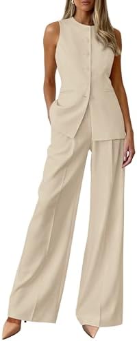 PRETTYGARDEN Women's 2 Piece Sets Business Casual Outfits