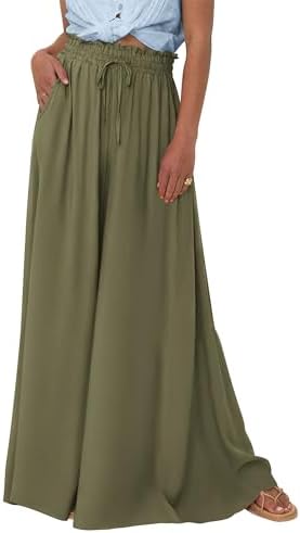 BTFBM Wide Leg Flowy Palazzo Pants for Women