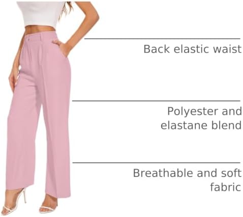 FUNYYZO Wide Leg Dress Pants for Women Work Slacks Business Casual Outfits