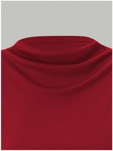 OYOANGLE Women's 3 Pack Business Casual Outfits Mock Neck Ribbed Tank Tops