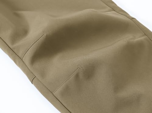 BASUDAM Men's Work Pants Softshell Winter Fleece Lined Insulated Outdoor