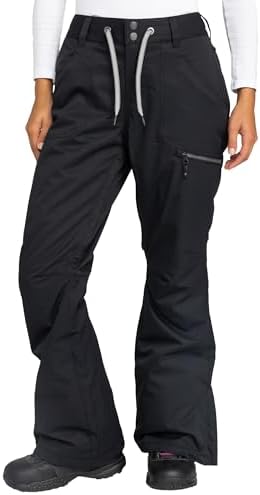 Roxy Women's Nadia Ski Pant – 10K Waterproof, Insulated, PFAS-Free, Adjustable Waist & Snow Gaiters