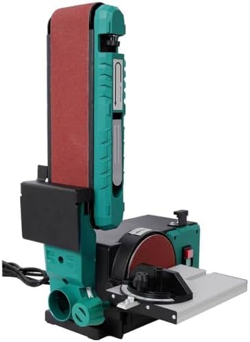 Benchtop Belt and Disc Sander, 4x36 Belt & 6" Disc, 0–90° Adjustable Table, Cast Iron Base, 120V Heavy Duty Sanding Machine for Wood, Metal & DIY Projects