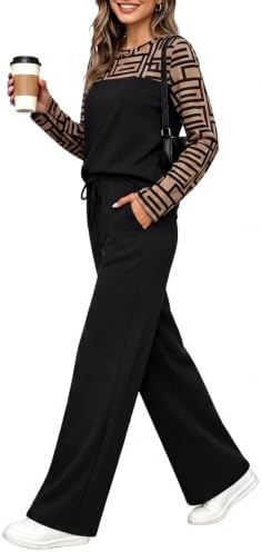 WIHOLL Two Piece Sets for Women Fall Outfits Casual Matching Lounge Sets