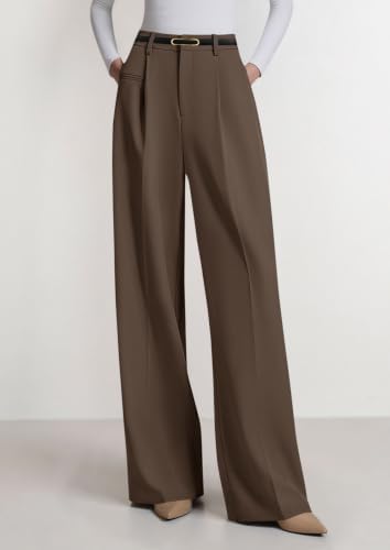 PRETTYGARDEN Women's Tailored Wide Leg Work Dress Pants