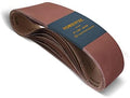 POWERTEC 6 x 48 Inch Sanding Belts, 10PK, 120 Grit Aluminum Oxide Belt Sander Sanding Belt for Bench Belt Sander, Woodworking & Paint Sanding, Metal Polishing (110210V)