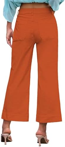 Wide Leg Jeans for Women Trendy High Waisted Flare Jeans Cropped Pants Stretchy Baggy