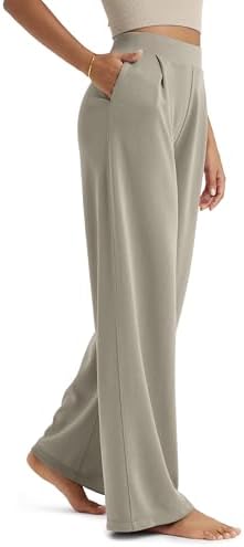 ODODOS Modal Soft Wide Leg Pants for Women High Waist Casual Relaxed Pants with Pockets-27/29"/ 31" Inseam