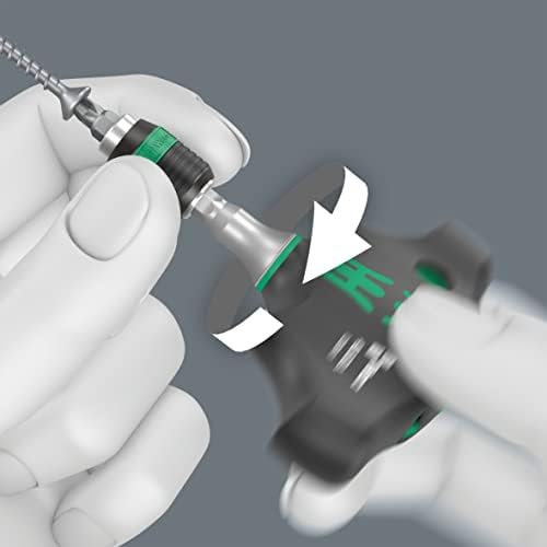 Wera 05023461001 416 RA T-Handle bitholding Screwdriver with Ratchet Function and Rapidaptor Quick-Release Chuck, 1/4", 45 mm