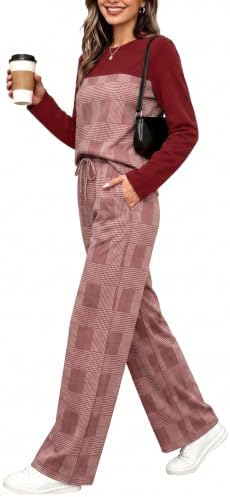 WIHOLL Two Piece Sets for Women Fall Outfits Casual Matching Lounge Sets