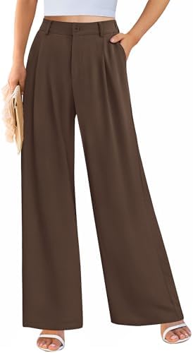 PRETTYGARDEN Women's Flowy Wide Leg Dress Pants