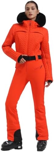 GSOU SNOW Womens Ski Suit One Piece Jumpsuit Snow Jacket Waterproof