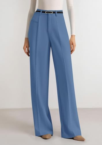 PRETTYGARDEN Women's Tailored Wide Leg Work Dress Pants