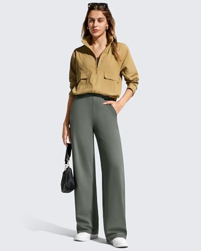 G4Free EverGoing Women's Wide Leg Dress Pants with Pockets Belt Loops