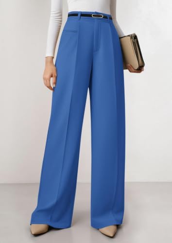 PRETTYGARDEN Women's Tailored Wide Leg Work Dress Pants