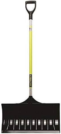 Structron 96858 Snow Pusher, 24" Polycarbonate, 45" Premium Fiberglass Handle, Poly D Grip - Made in USA