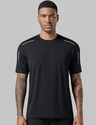 Liberty Imports 5 Pack Men's Active Quick Dry Crew Neck T Shirts