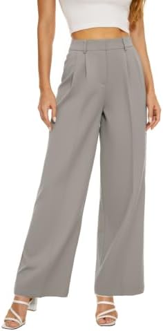 KICZOY Women Casual Wide Leg Dress Pants High Waist Lightweight Flowy Pants
