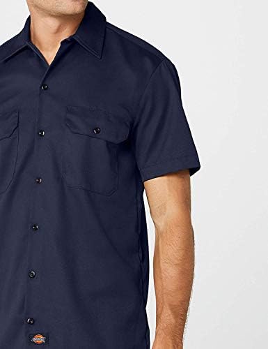 Dickies Men’s Short Sleeve Work Shirt – Durable Twill Button Down Shirts for Men, Lightweight Uniform for Daily Wear