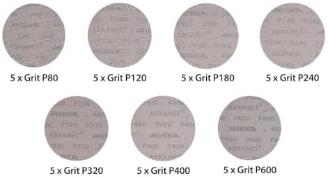 Mirka Abranet 6 Inch Mesh Sanding Discs Hook and Loop 35pcs