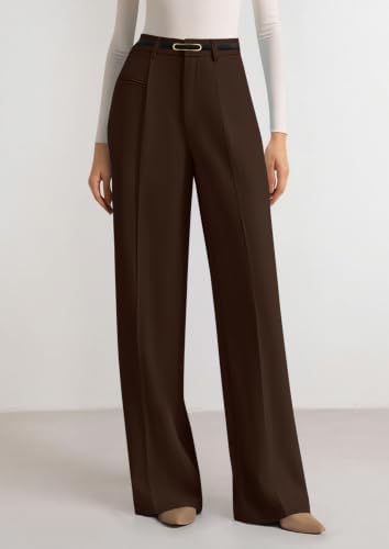 PRETTYGARDEN Women's Tailored Wide Leg Work Dress Pants