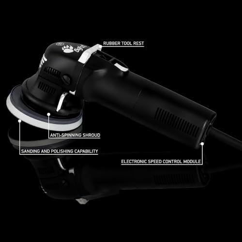 RUPES LHR12E BigFoot Duetto Random Orbital Polisher | Anti-Spinning Device | Minimizes the Chances of Creating Rough & Uneven Surfaces | Well Balanced & Low in Vibration