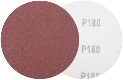HARFINGTON 5 Pcs 5 Inch Sanding Discs 180 Grit Red Aluminum Oxide