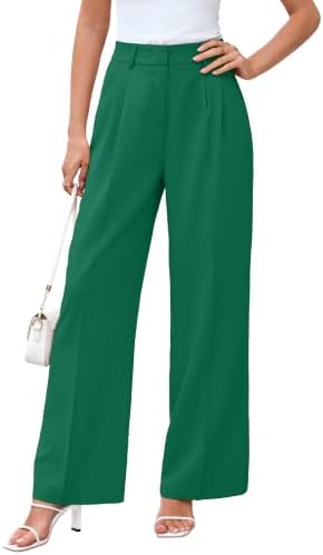 KICZOY Women Casual Wide Leg Dress Pants High Waist Lightweight Flowy Pants