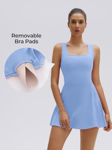 SUUKSESS Tennis Dress with Shorts Underneath Easy Peasy Athletic Dresses