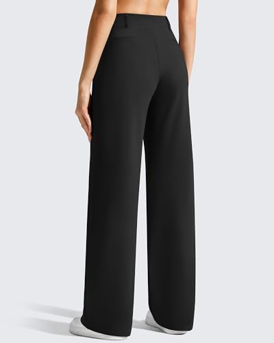 G4Free EverGoing Women's Wide Leg Dress Pants with Pockets Belt Loops