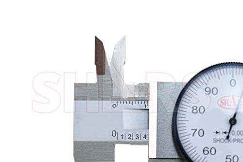 Shars Precision Stainless Steel Shock Proof Dial Caliper 0-6" w/Metric Scales, .001" Graduation 303-1305D P