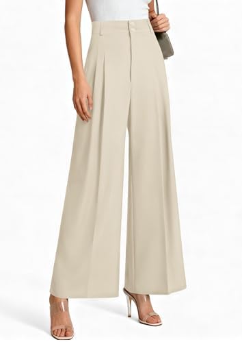 PRETTYGARDEN Women's High Waisted Wide Leg Dress Pants
