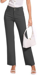 KICZOY Women Dress Pants Stretch Business Straight Leg with Pockets Wear to Work Casual 2026 Suitpants