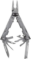 SOG PowerAccess Stainless Steel Multi-Tool Well-Rounded One-Handed Lightweight Daily Pocketable for Backcountry 18 Tools, Stone Wash